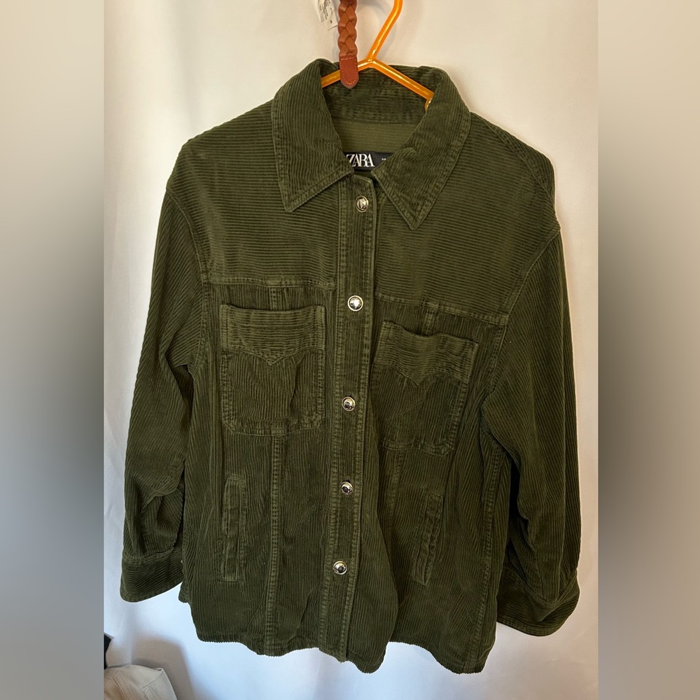 Zara corduroy button down shirt